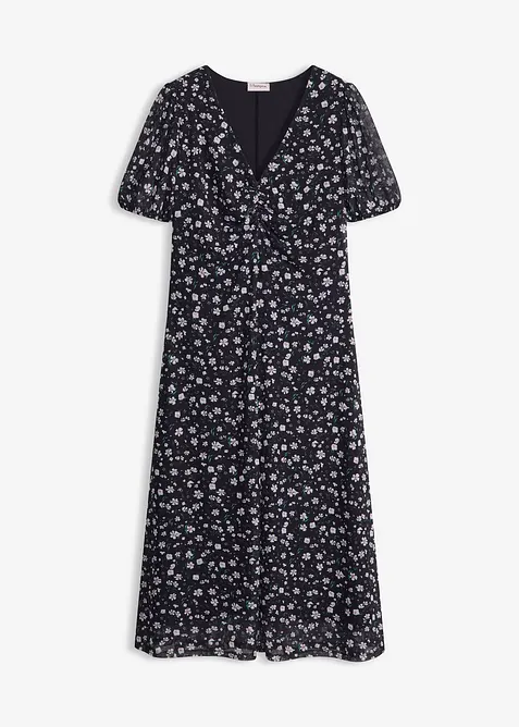 Jerseykleid aus feinem Mesh, bonprix