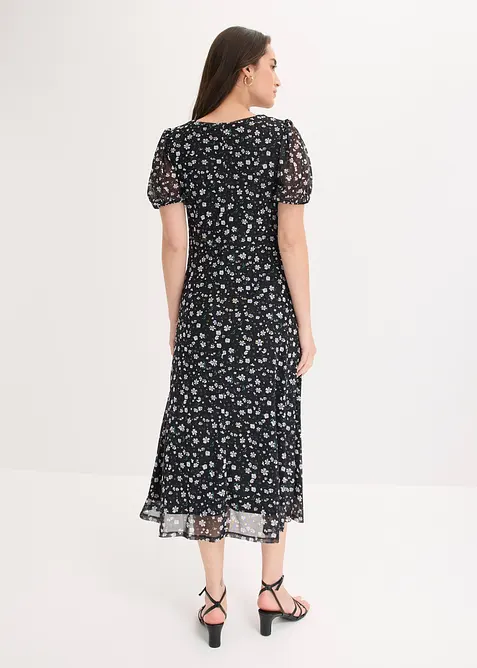 Jerseykleid aus feinem Mesh, bonprix