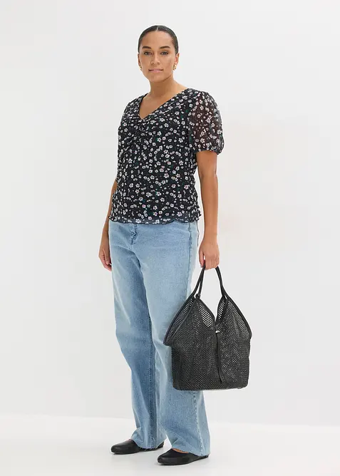 Shirt aus zartem Mesh, bonprix