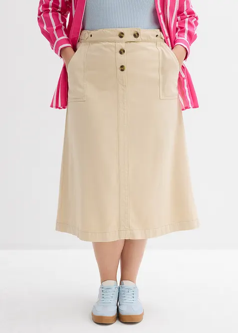 Twill-Rock aus reiner Baumwolle, bonprix