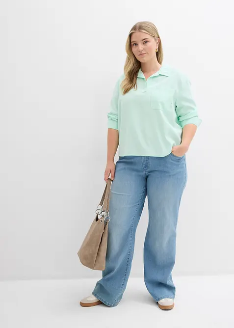 Tunique ample en viscose m&eacute;lang&eacute;e, bonprix