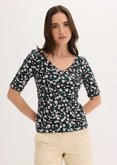 T-shirt en coton extensible, bonprix