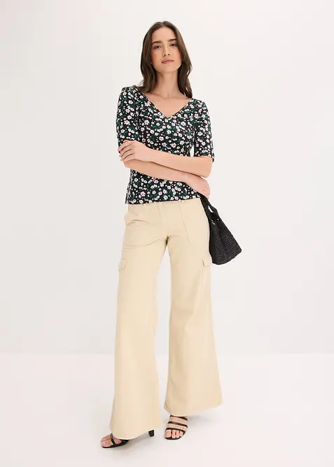 T-shirt en coton extensible, bonprix