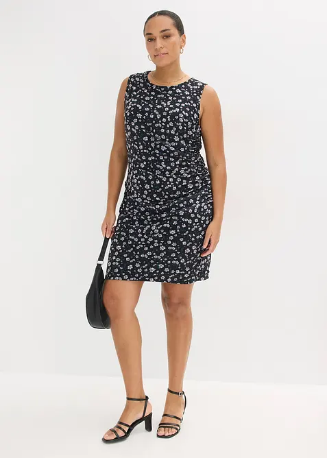 Tailliertes Minikleid aus feinem Mesh, bonprix