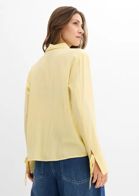 Hemdbluse aus flie&szlig;endem Viskose-Mix, bonprix