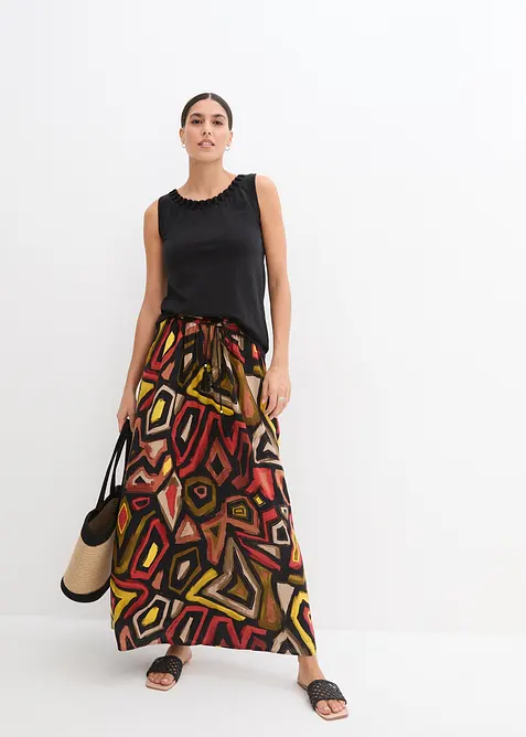 Maxirock aus flie&szlig;ender Viskose, bonprix