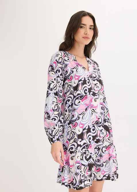 Tunika-Kleid aus flie&szlig;ender Viskose, bonprix