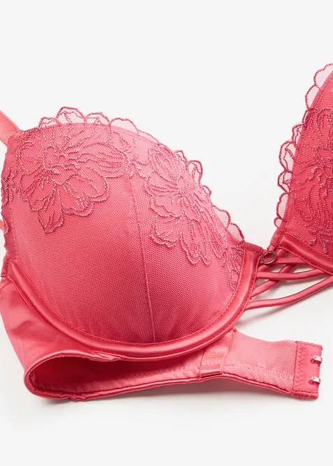 Soutien-gorge &agrave; coques avec broderie florale m&eacute;tallis&eacute;e, bonprix