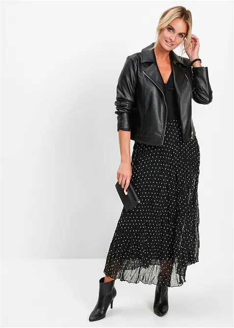 Chiffon-Rock in Crash-Optik, bonprix