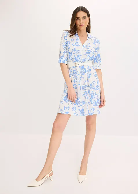 Blusenkleid aus flie&szlig;ender Viskose, bonprix