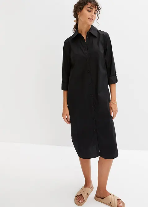 Robe-chemise en popeline de coton, bonprix
