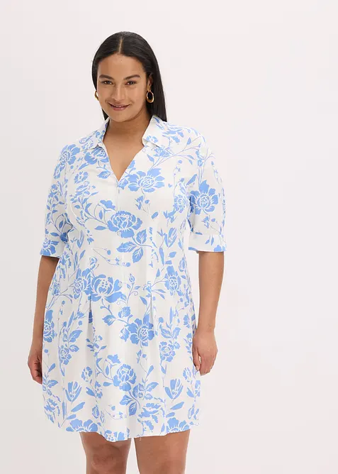 Blusenkleid aus flie&szlig;ender Viskose, bonprix