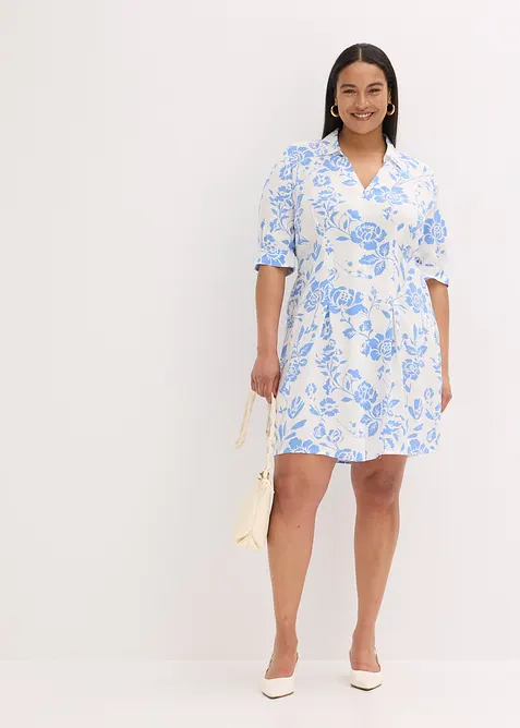 Blusenkleid aus flie&szlig;ender Viskose, bonprix