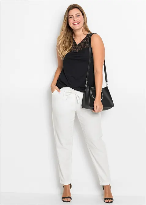 Pantalon en lin m&eacute;lang&eacute;, bonprix