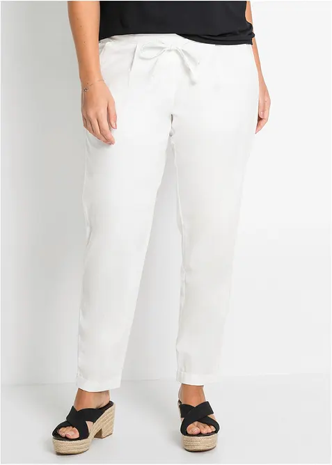 Pantalon en lin m&eacute;lang&eacute;, bonprix