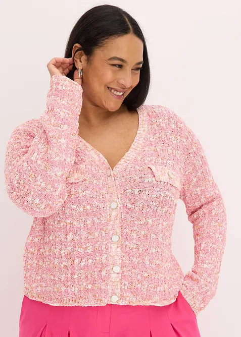 Boucl&eacute; Strickjacke, bonprix