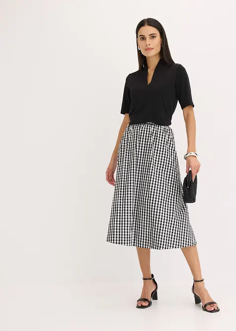 Shirt mit Kelchkragen, bonprix