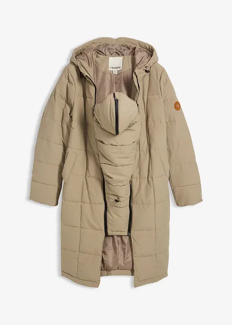 3-in-1 Umstandssteppmantel und Tragemantel mit recyceltem Polyester, bonprix