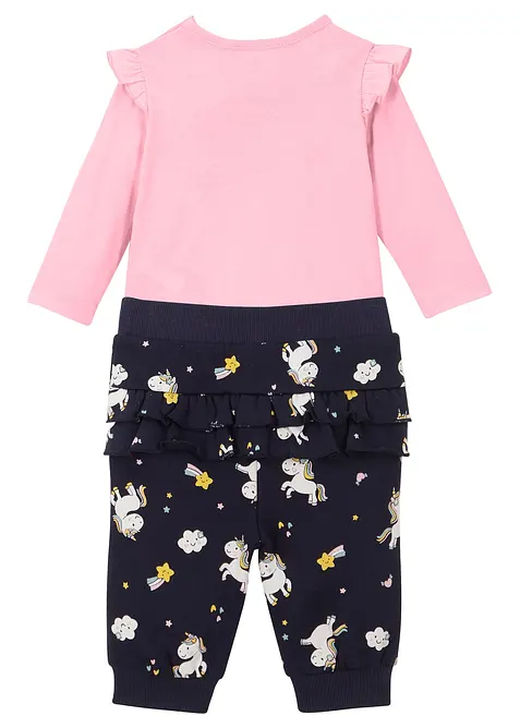 Langarmbody und Sweathose aus Bio-Baumwolle (2-tlg.Set), bonprix