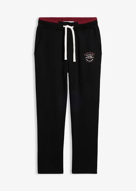 Pantalon de jogging 100% coton avec d&eacute;tails sportifs, bonprix