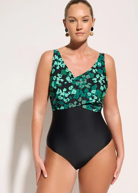 Medium Shape-Badeanzug mit Wickeloptik, bonprix