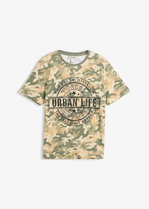 T-Shirt aus reiner Bio-Baumwolle, Slim Fit, bonprix