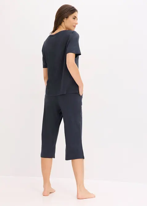 Capri-Pyjama aus softem Viskose-Mix, bonprix