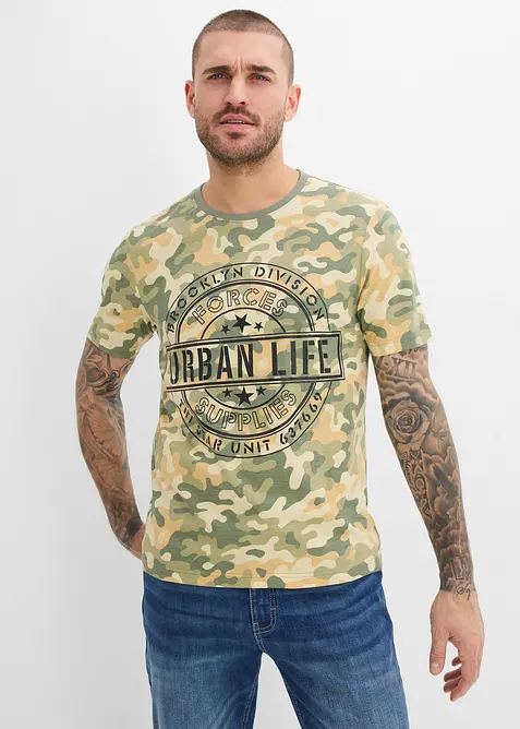 T-Shirt aus reiner Bio-Baumwolle, Slim Fit, bonprix