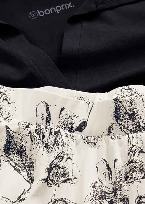 Shorty mit Polokragen aus reiner Baumwolle, bonprix