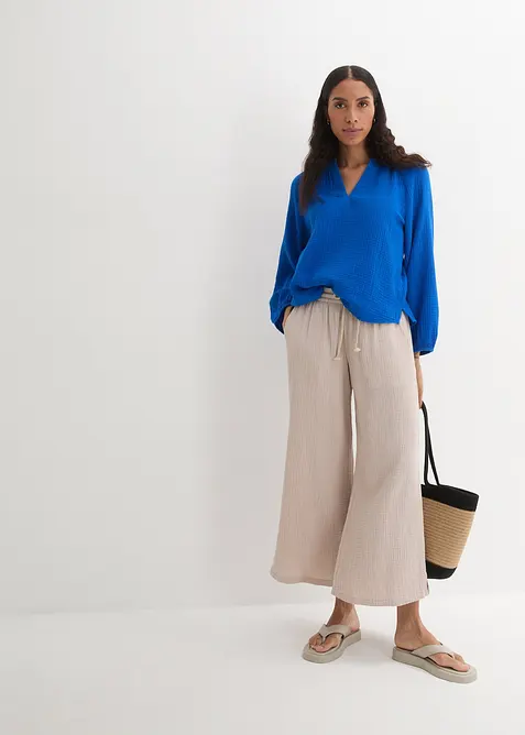 Oversize-Bluse aus Musselin, bonprix