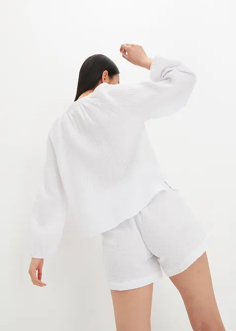 Oversize-Bluse aus Musselin, bonprix