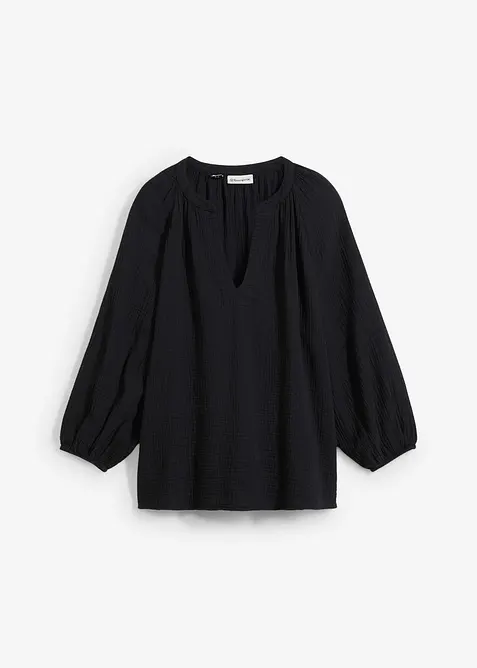 Blouse oversize en gaze de coton, bonprix
