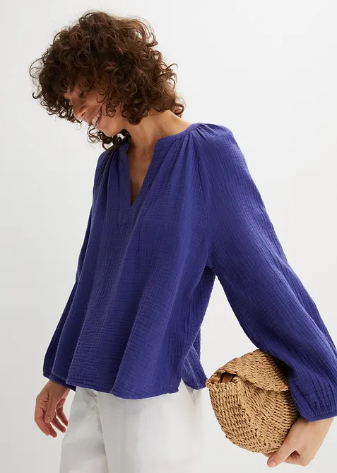 Oversize-Bluse aus Musselin, bonprix