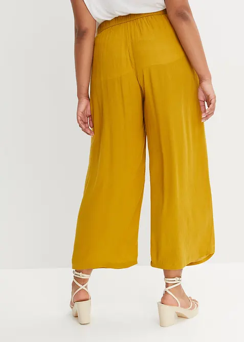 Pantalon en viscose, taille &eacute;lastiqu&eacute;e, bonprix