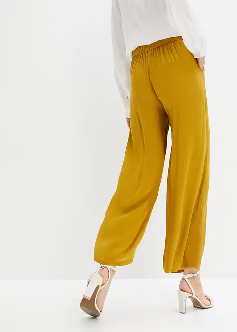 Pantalon en viscose, taille &eacute;lastiqu&eacute;e, bonprix