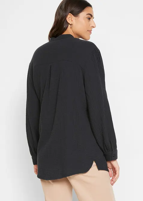 Longbluse aus luftigem Musselin, bonprix