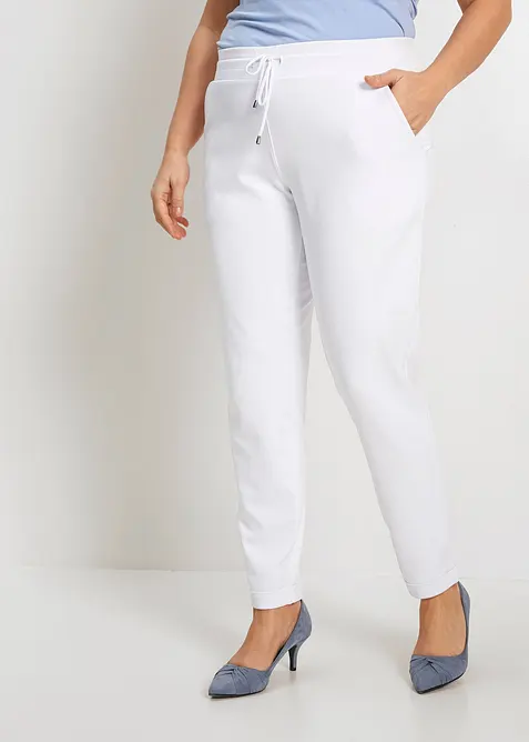 Pantalon jogger en viscose m&eacute;lang&eacute;e, bonprix