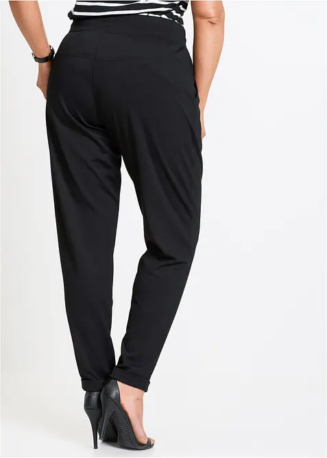 Pantalon jogger en viscose m&eacute;lang&eacute;e, bonprix