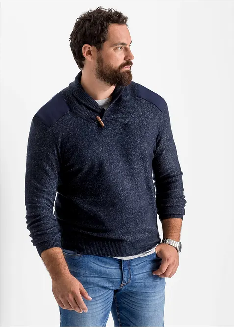 Pull en fine maille &agrave; col ch&acirc;le, bonprix