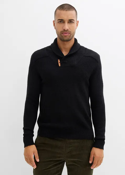 Pull en fine maille &agrave; col ch&acirc;le, bonprix