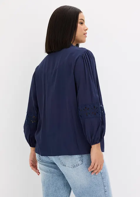 Chemisier &agrave; dentelle en viscose m&eacute;lang&eacute;e, bonprix