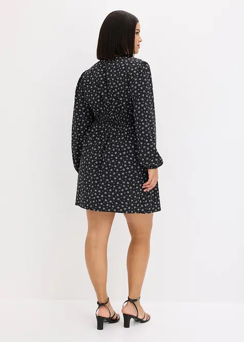 Robe courte &agrave; manches bouffantes, bonprix