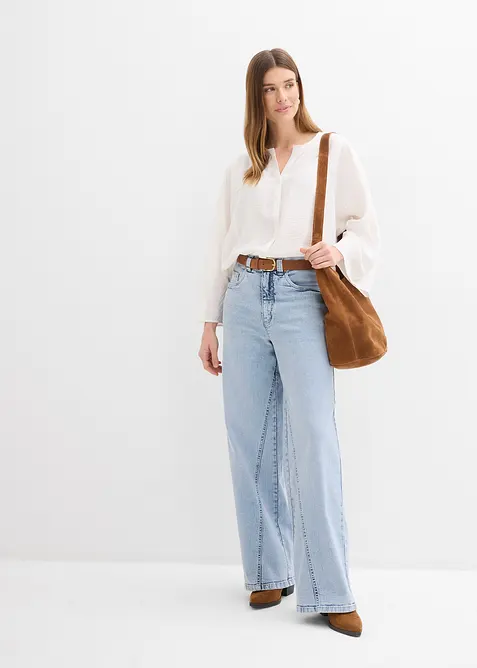 Bluse aus Baumwolle mit weiten &Auml;rmeln, bonprix