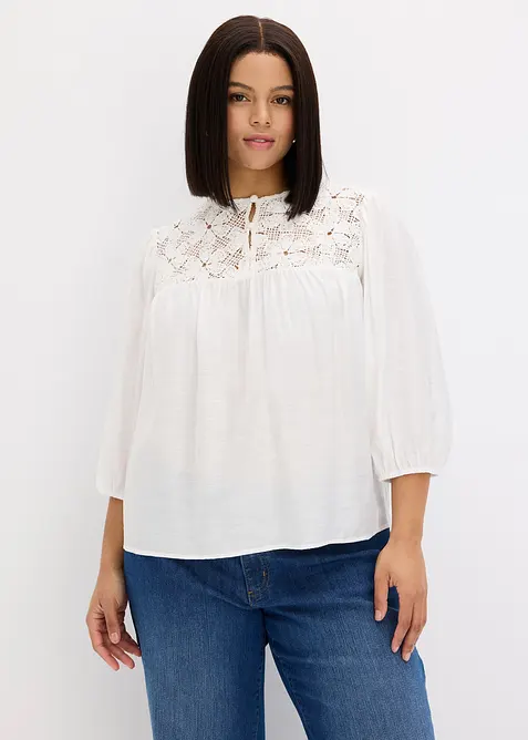 Bluse aus flie&szlig;endem Viskose-Mix, bonprix