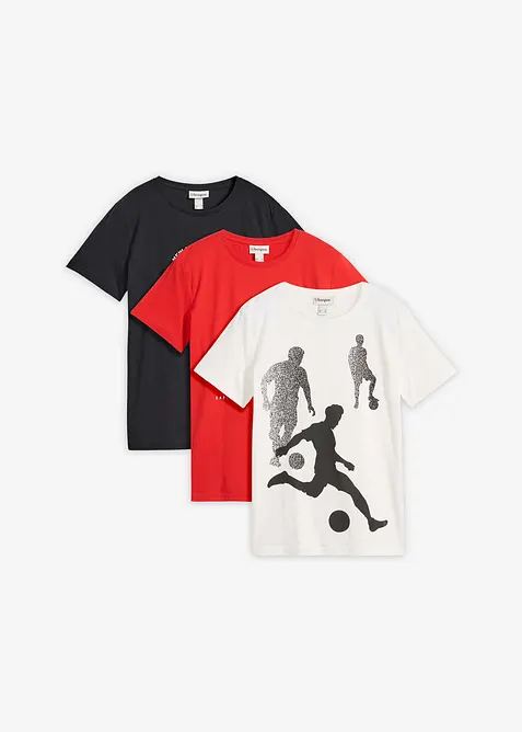T-Shirt aus reiner Bio-Baumwolle (3er Pack), bonprix