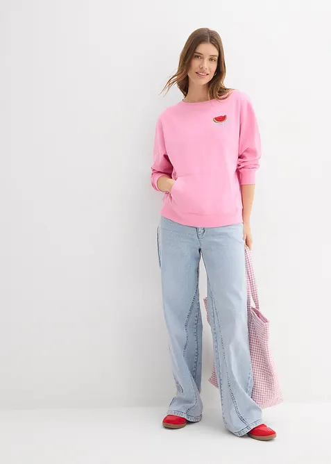 Sweatshirt aus reiner Baumwolle, bonprix