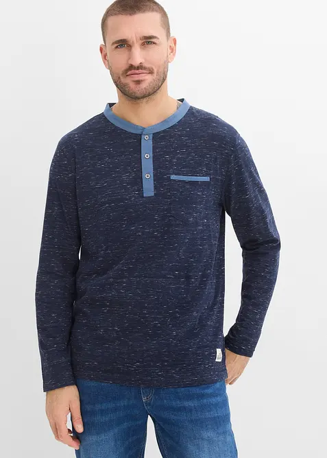 Henleyshirt, Langarm aus Slub-Yarn, bonprix