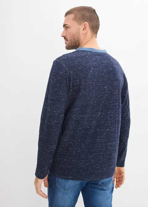 Henleyshirt, Langarm aus Slub-Yarn, bonprix