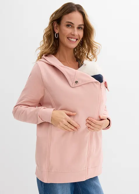 Sweat zipp&eacute; de grossesse 3en1 avec empi&egrave;cement de portage, bonprix