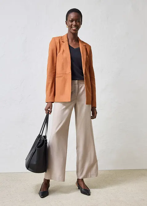 Blazer en cuir velours, bonprix